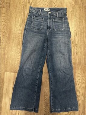 Le Jean Women's Blue Wide-Leg Jeans